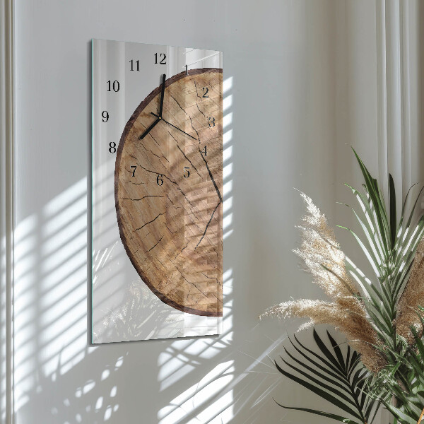 Reloj rectangular vigas de madera