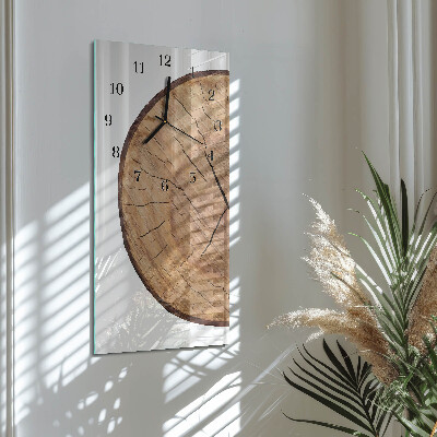 Reloj rectangular vigas de madera