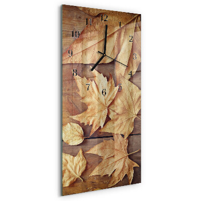 Reloj rectangular Hojas