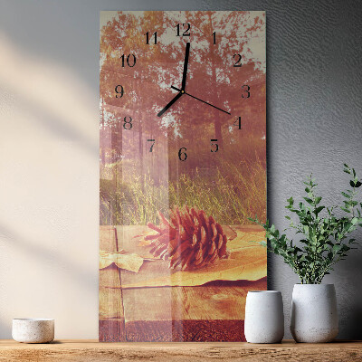 Reloj rectangular piñas