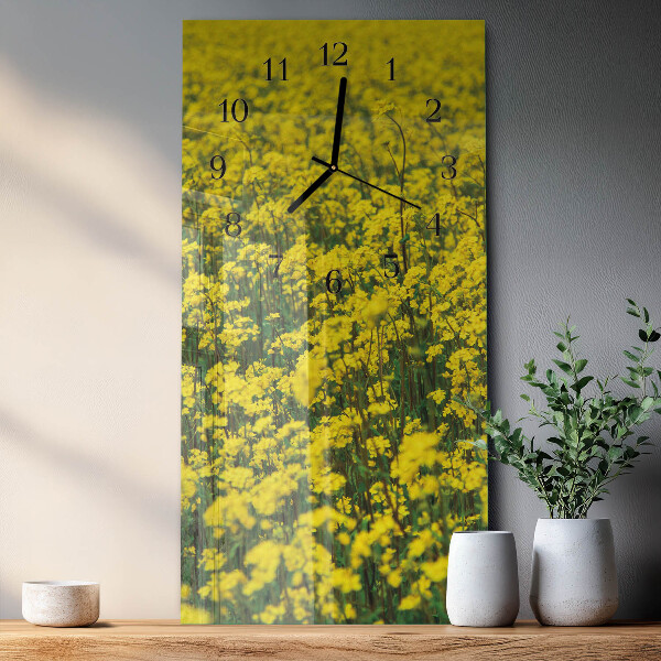 Reloj rectangular Campo de flores