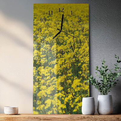 Reloj rectangular Campo de flores