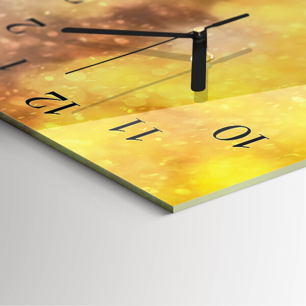 Reloj rectangular Hojas