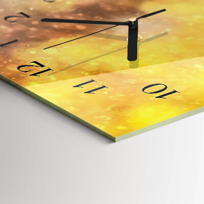 Reloj rectangular Hojas