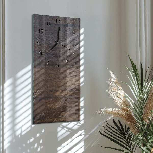 Reloj rectangular Tabla de madera