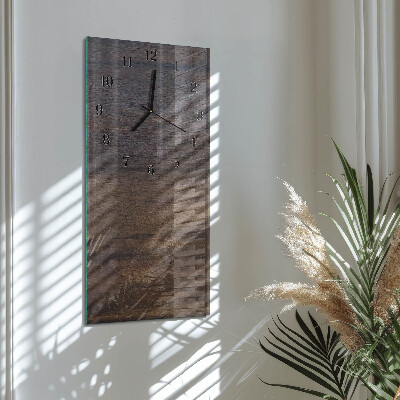 Reloj rectangular Tabla de madera