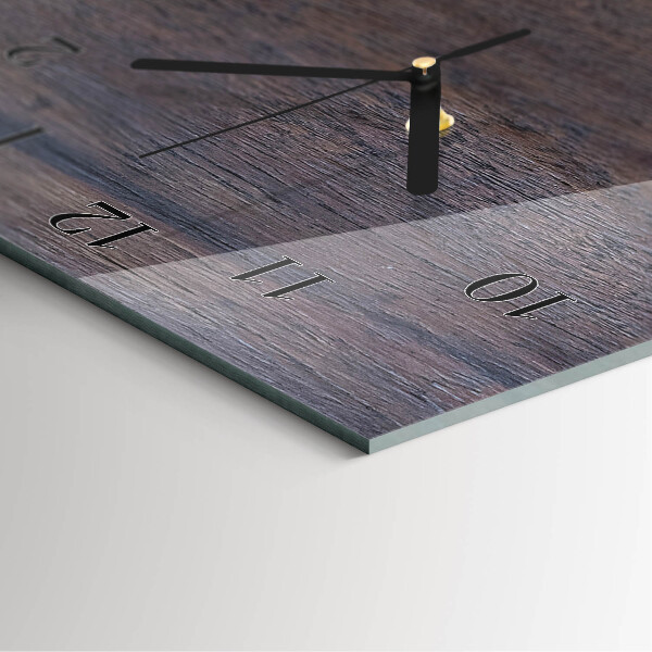 Reloj rectangular Tabla de madera