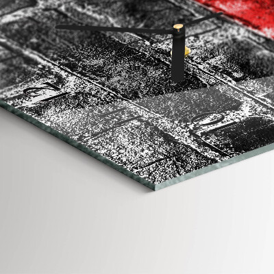 Reloj rectangular Ladrillo