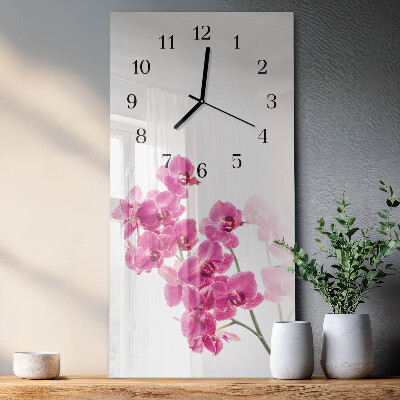 Reloj rectangular Orquídeas