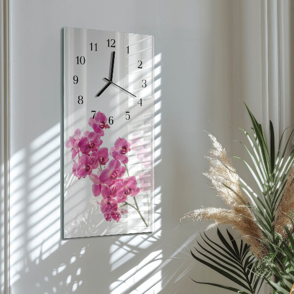 Reloj rectangular Orquídeas