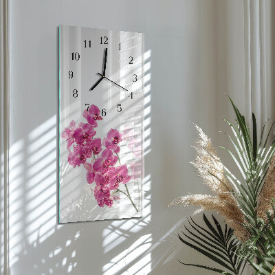 Reloj rectangular Orquídeas