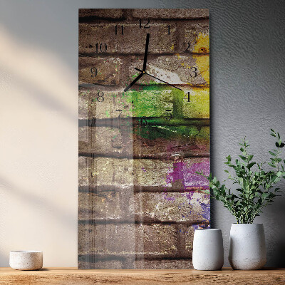 Reloj rectangular Ladrillo