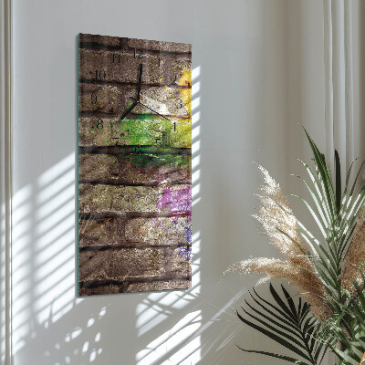 Reloj rectangular Ladrillo