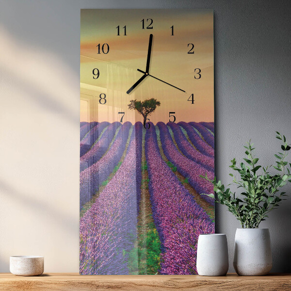 Reloj rectangular Campo de lavanda
