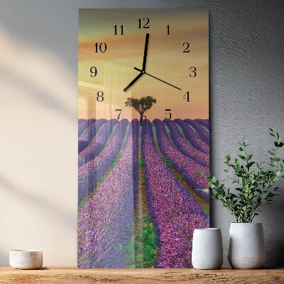 Reloj rectangular Campo de lavanda