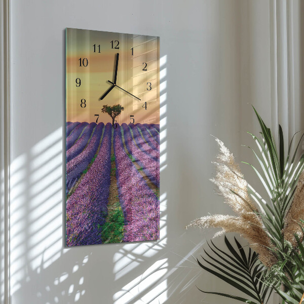 Reloj rectangular Campo de lavanda
