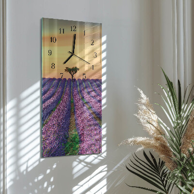 Reloj rectangular Campo de lavanda