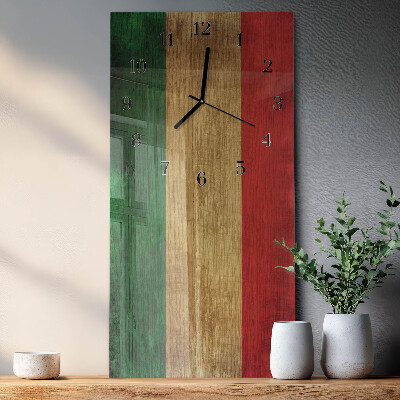 Reloj rectangular Bandera italiana