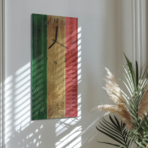 Reloj rectangular Bandera italiana