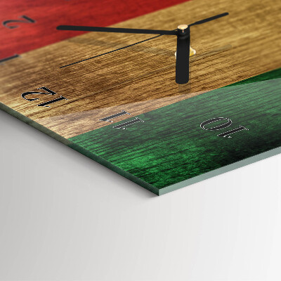 Reloj rectangular Bandera italiana