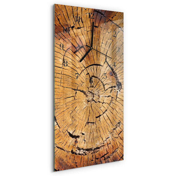 Reloj rectangular Vetas de madera