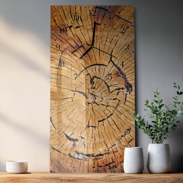 Reloj rectangular Vetas de madera