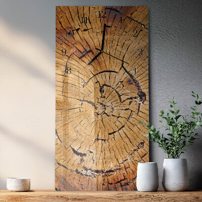 Reloj rectangular Vetas de madera