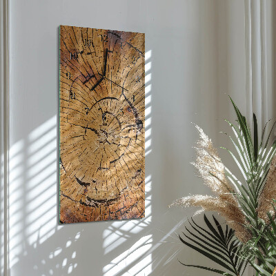 Reloj rectangular Vetas de madera