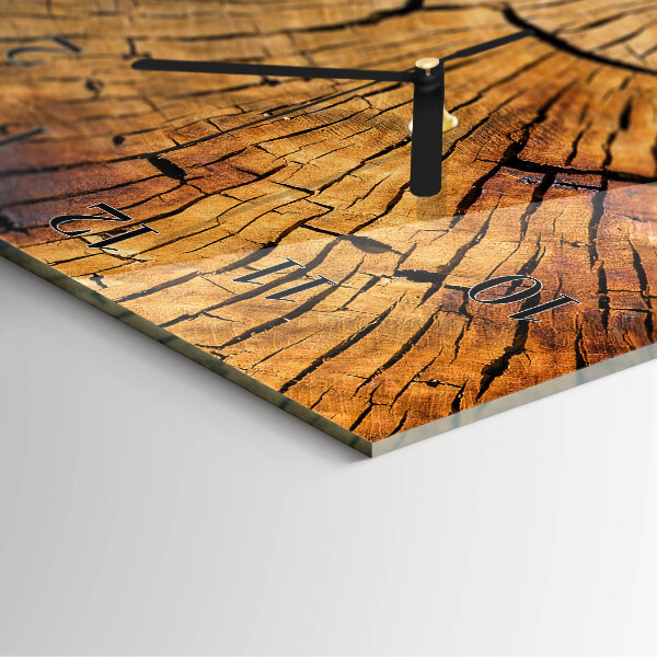 Reloj rectangular Vetas de madera
