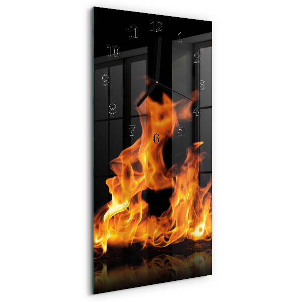 Reloj rectangular Fuego