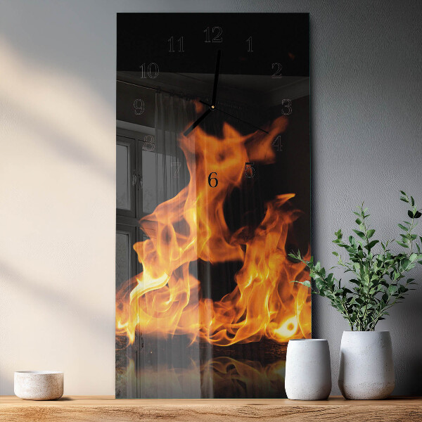 Reloj rectangular Fuego