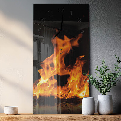 Reloj rectangular Fuego