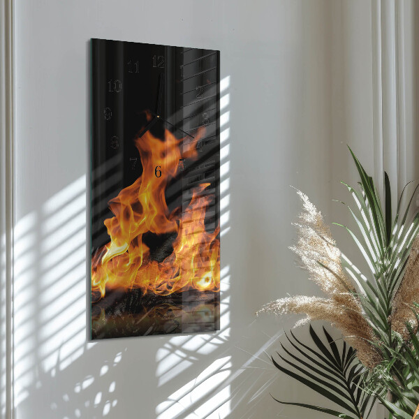 Reloj rectangular Fuego