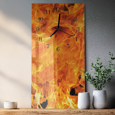 Reloj rectangular Fuego