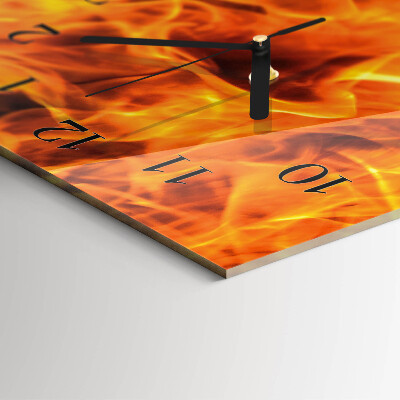 Reloj rectangular Fuego