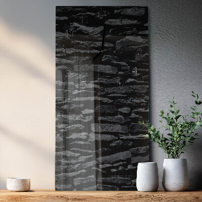 Reloj rectangular Muro de piedra