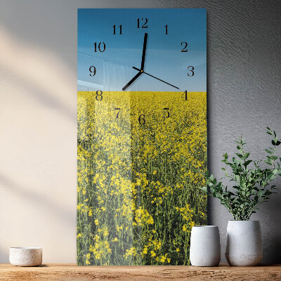 Reloj rectangular Campo de flores