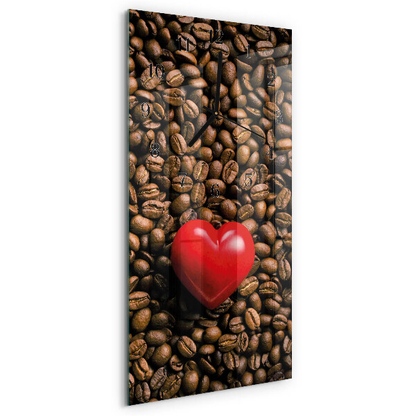 Reloj rectangular Granos de café