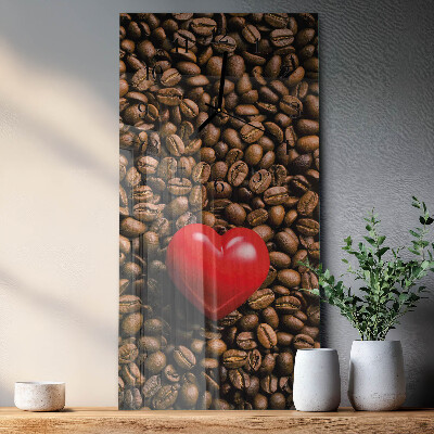 Reloj rectangular Granos de café