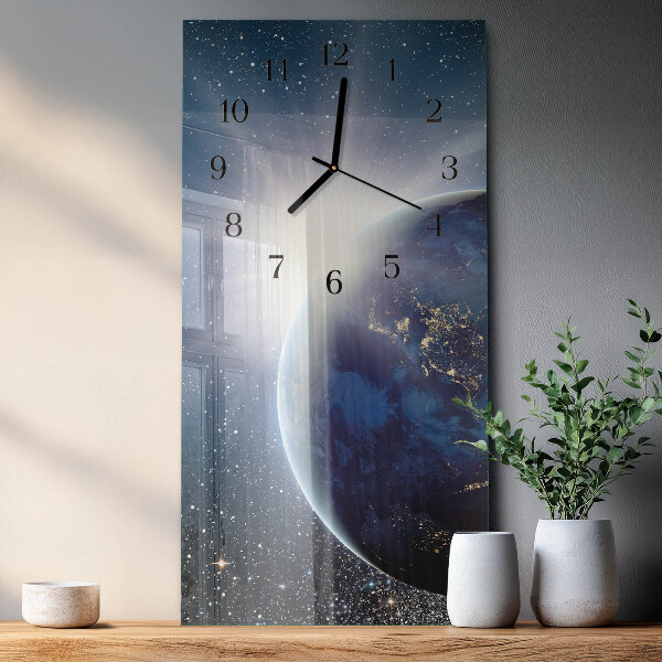 Reloj rectangular Weltall de la Tierra