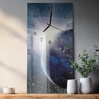 Reloj rectangular Weltall de la Tierra