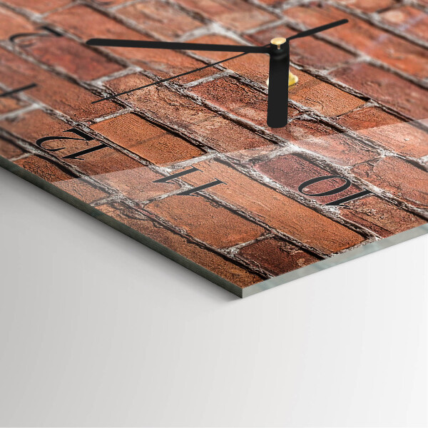 Reloj rectangular Ladrillo