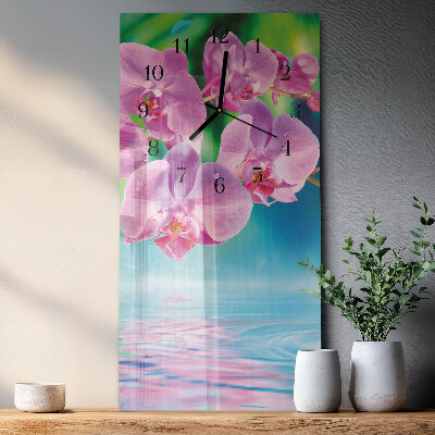 Reloj rectangular Orquídeas