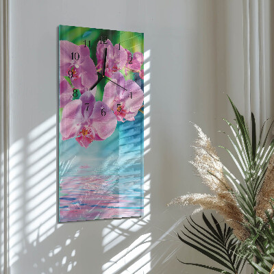 Reloj rectangular Orquídeas
