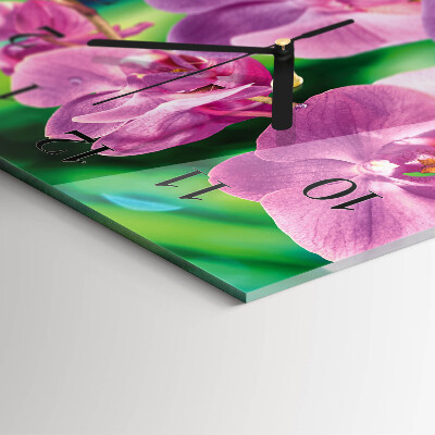 Reloj rectangular Orquídeas
