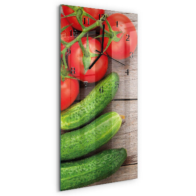 Reloj rectangular Verduras