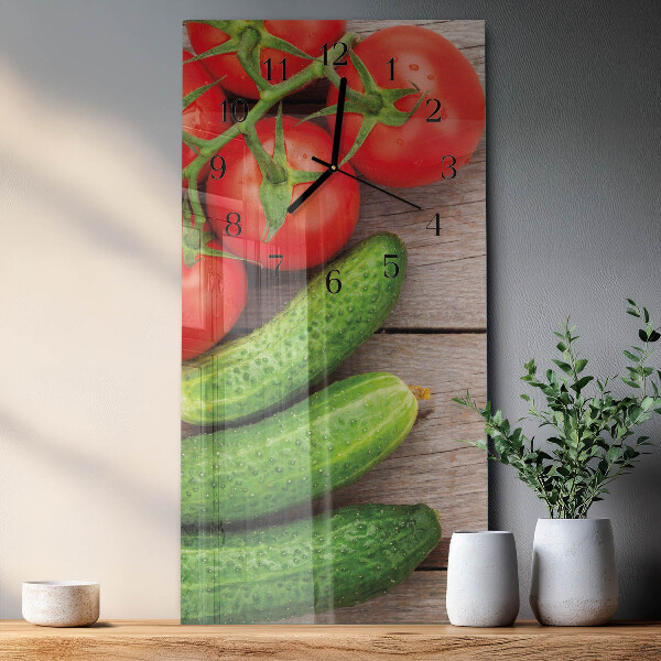 Reloj rectangular Verduras