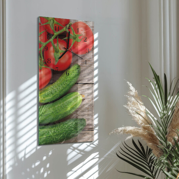 Reloj rectangular Verduras