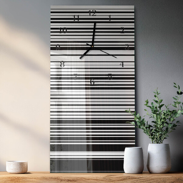 Reloj rectangular rayas