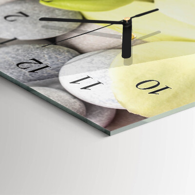 Reloj rectangular Piedras de orquídeas